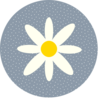 Daisy Polka Dot Circle Blue Clip Art